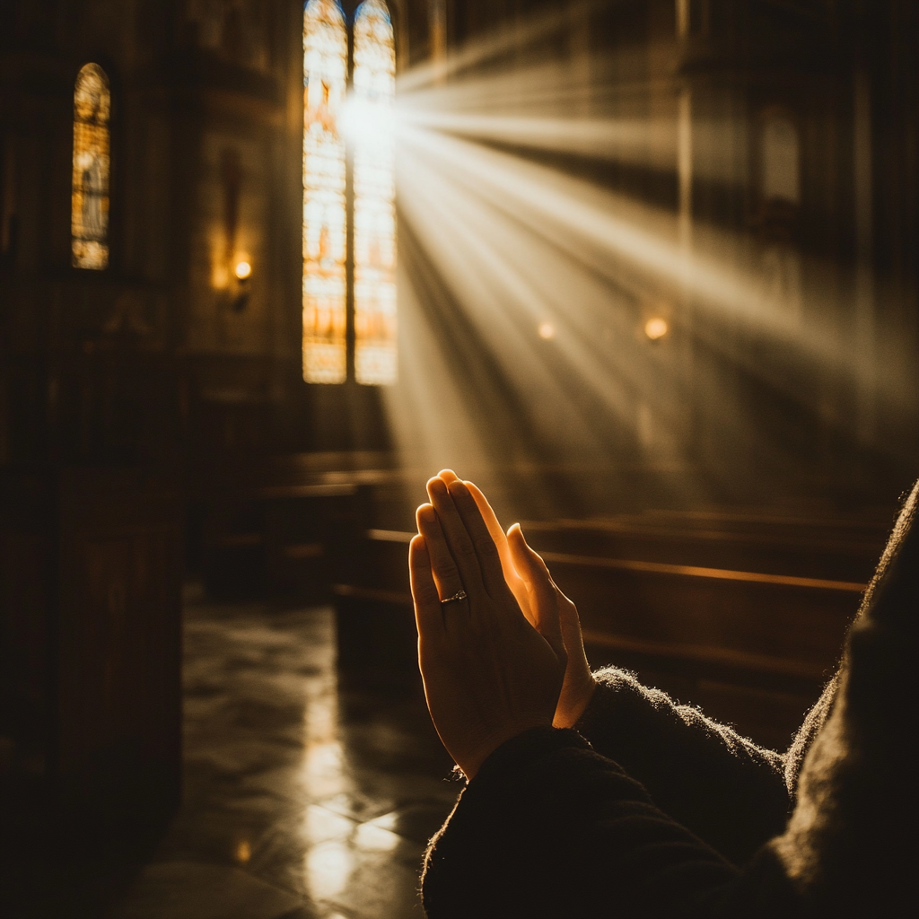 Group of people praying